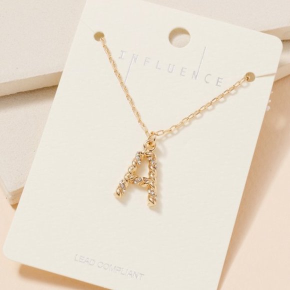 LETTER "A" NECKLACE - Picture 1 of 1